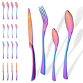 Axyaa 20-Piece Gold Stainless Steel Flatware Cutlery Set