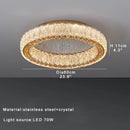 Axyaa Dimmable Crystal Ceiling Lamp for Elegant Living Room & Bedroom Decor