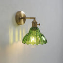 Axyaa Brass Glass LED Wall Lamp for Home Decor Lighting