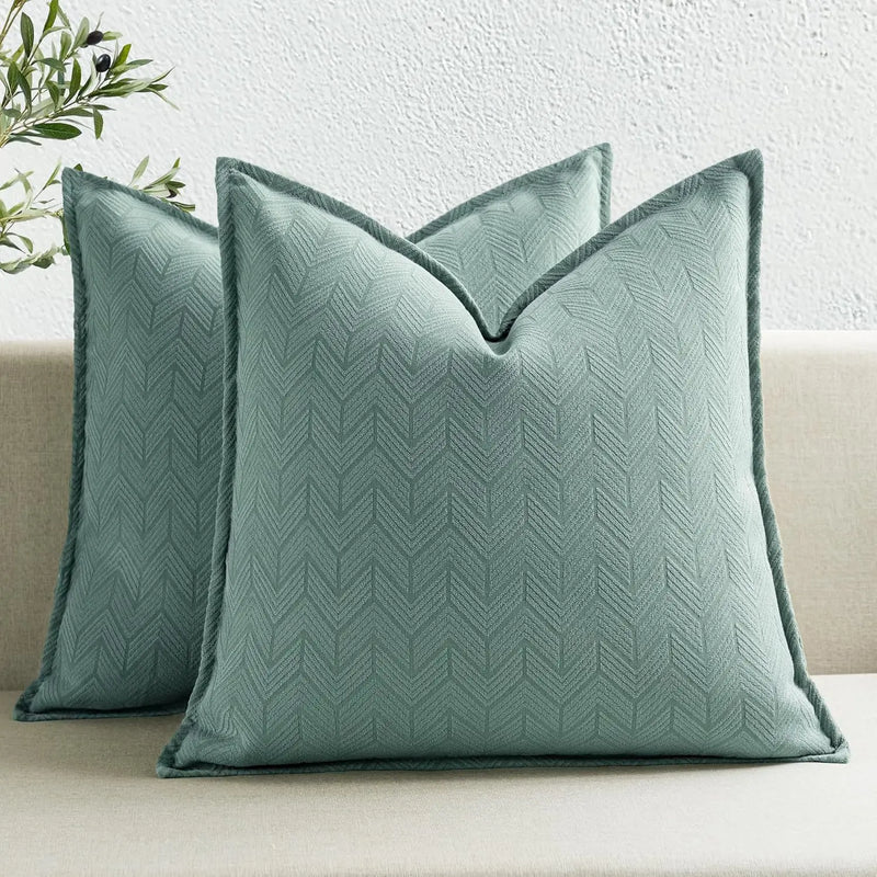 Axyaa Chenille Arrow Pillow Cover, Brown & Orange, Various Sizes