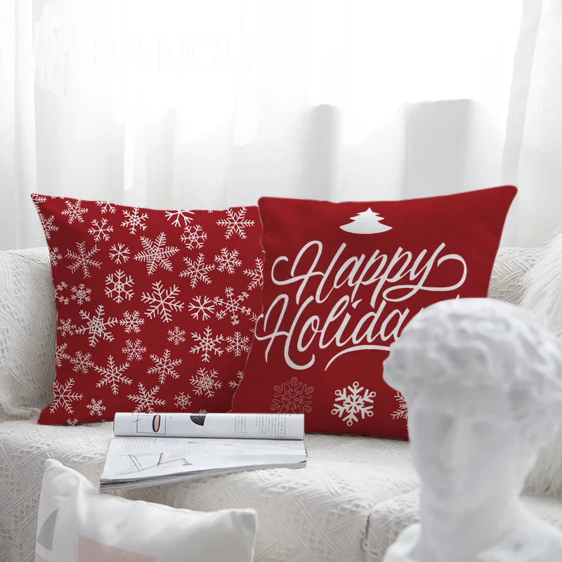 Axyaa Christmas Couch Pillows 45x45 Modern Xmas Home Decor Sofa Cushions