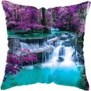 Axyaa Moonlit Waterfall Mountain Landscape Pillow Covers