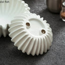 Axyaa Wave Edge Ceramic Insulation Plate Set - Molecular Cuisine Tableware