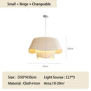 Axyaa Minimalist LED Fabric Chandelier for Home Decoration
