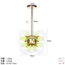 Axyaa Glass Bubble Chandelier Pendant Lamp for Living Room Dining Room Kitchen Island