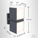 Axyaa LED Outdoor Wall Light for Balcony, Courtyard, Villa Street - Waterproof and Creative
