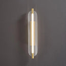 Axyaa Brass Gold Glass Wall Light Modern Sconce for Living Room Bedroom Aisle