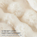 Axyaa Faux Fur Bed Blanket - Soft Plush Bubble Blanket for Bedroom & Living Room