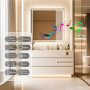 Axyaa 800mm Square LED Bathroom Mirror with Bluetooth - Time, Temperature Display, Anti-fog