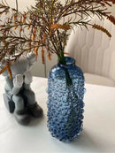 Axyaa Clear Glass Flower Vase Home Decor Hydroponic Accessories Uneven Texture Glass Vase