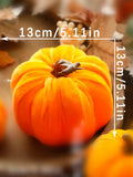 Axyaa Velvet Pumpkin Decoration Set for Fall Halloween Thanksgiving Harvest Décor