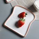 Axyaa Ceramic Breakfast Bread Steak Dessert Plate - Creative and Branded Plate