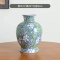 Axyaa Blue and White Porcelain Vase - Chinese Retro Flower Arrangement Home Decor