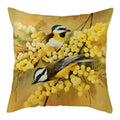 Magpie Print Cushion Cover by Axyaa: Decorative Flora & Fauna Pillowcase for Home