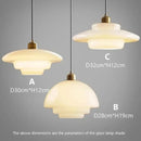 Axyaa Nordic Cream Wind Glass Art Decorative Pendant Light LED - Modern Lighting