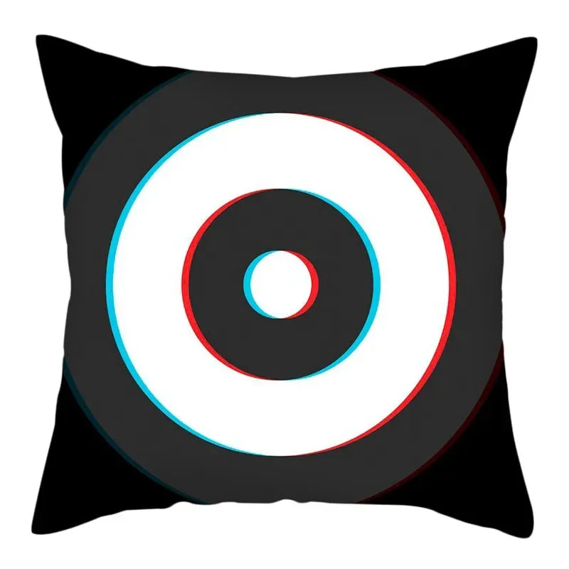 Sword Target Pattern Cushion Cover 45X45cm by Axyaa - Realistic Art Print Home Decor Pillowcase