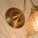 Axyaa Vintage Loft Amber Glass Wall Sconce LED Vanity Light Fixture
