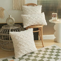 Axyaa Jacquard Velvet Stripe Sofa Pillowcase - Winter Geometric Plush Cushion Cover