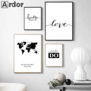Nordic Love Life Quote Canvas Painting Wall Art for Living Room by Axyaa