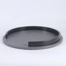Axya Black Woven Leather Metal Tray: Home Living Room Organizer