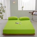 Axyaa Cotton Fitted Sheet - Solid Color, Anti-slip, Adjustable Mattress Cover