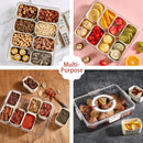 Axyaa Spice Tray with Lid & Handle: Divided Serving Box for Snacks & Charcuterie