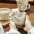 Axyaa Hand-painted Nordic Ceramic Mug Home Coarse Pottery Coffee Cup