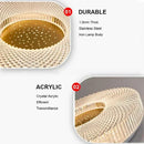 Axyaa Round Acrylic LED Chandelier Ceiling Light for Living Room & Corridor