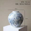 Axyaa Blue White Porcelain Ceramic Vase Home Decoration