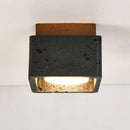 Axyaa Black Cave Stone Ceiling Light for Retro Medieval Hallway & Balcony