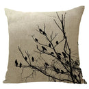 Axyaa Maple Leaf Print Linen Pillowcase for Home Decor and Sofa Comfort
