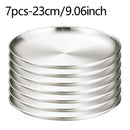 Axyaa Stainless Steel Plate Set for BBQ Barbecue and Desserts