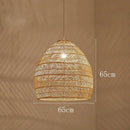 Wicker Chandelier for Dining Room Bedroom Study - Axyaa Chinese-Style Rural Homestay Folk Art