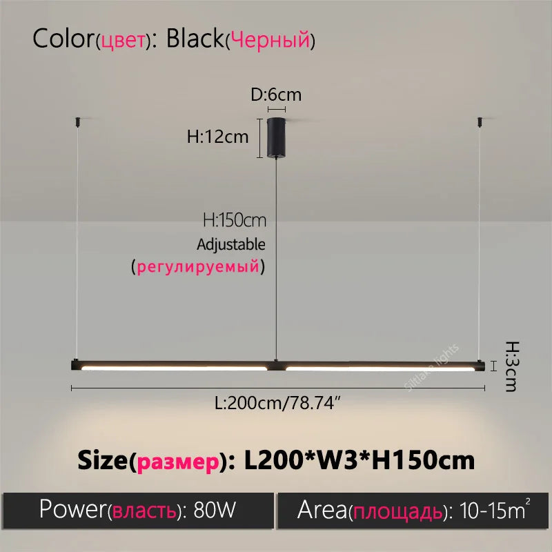 Axyaa Nordic LED Pendant Light for Kitchen Chandelier, Memory Function