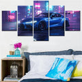 Axyaa Cool Cars Supra City Street Canvas Wall Art Poster Painting Home Decor