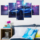 Axyaa Cool Cars Supra City Street Canvas Wall Art Poster Painting Home Decor