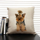 Axyaa Dog Pattern Cushion Cover for Family Sofa and Car Decoration