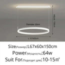 Axyaa Minimalist Ring LED Chandelier for Living Room Modern Pendant Light