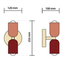 Axya Dual Light Wall Sconce for Home Decor - Various Colors
