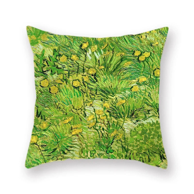 Axyaa Van Gogh Inspired Cow Pattern Cushion Cover 45x45cm