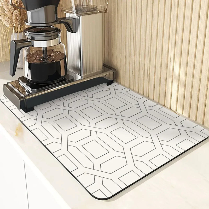 Axyaa Yellow Non-Slip Diatoms Drying Mat for Kitchen Counter-Limited Offer!