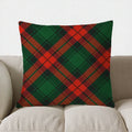Axyaa Christmas Plaid & Leaf Pattern Pillow Cover for Sofa, Bedroom, Car - Home Decor