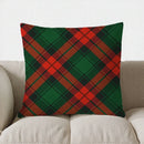 Axyaa Christmas Plaid & Leaf Pattern Pillow Cover for Sofa, Bedroom, Car - Home Decor