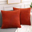 Axyaa Corduroy Cushion Cover 45x45 Soft Fluffy Strip Pillow Cover 50x50