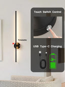 Axyaa LED Wall Lamps: Remote Control, USB Rechargeable, Brightness Dimming, Wireless Touch Switch