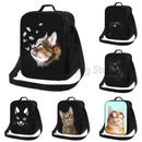 Axyaa Butterfly Cat Insulated Lunch Bag - Reusable Thermal Cooler Tote