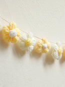 Axyaa Daisy Crochet Garland Flower Banner Boho Decor Wedding Party Bunting