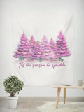 Axyaa Christmas Party Dwarf Tree Tapestry Background for Home Decor