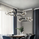 Axyaa Nordic Bubble Chandeliers: Luxury Clear Glass Ceiling Lights for Dining and Bedroom
