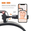 Axyaa 20W LED Half Moon Ring Floor Lamp for Beauty & Skincare
